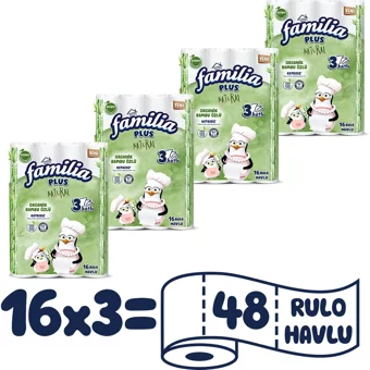 Familia Natural Kokulu 3 Katlı 48'li Rulo Kağıt Havlu