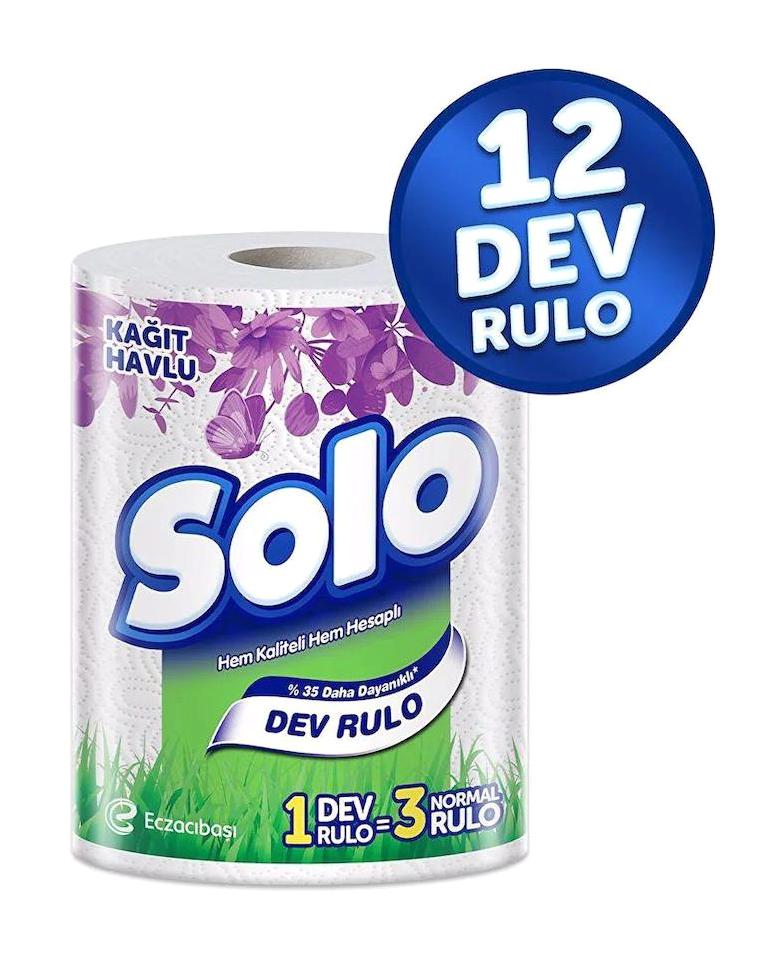 Solo Dev 2 Katlı 12'li Rulo Kağıt Havlu