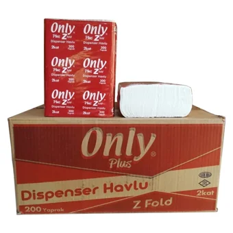 Only Dispenser 2 Katlı 200 Yaprak 5'li Z Katlama Kağıt Havlu