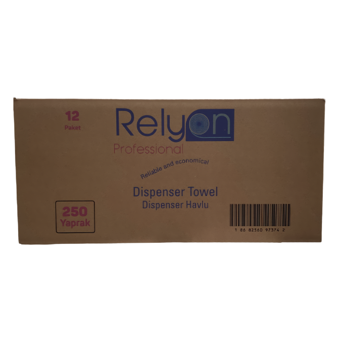 Relyon Professional 2 Katlı 250 Yaprak 12'li Z Katlama Kağıt Havlu