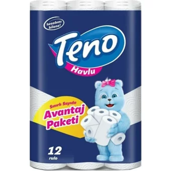 Teno Ultra 2 Katlı 6x12'li Rulo Kağıt Havlu