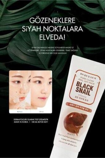 Jigott Black Snail Soyulabilir Jel Yüz Maskesi 180 ml