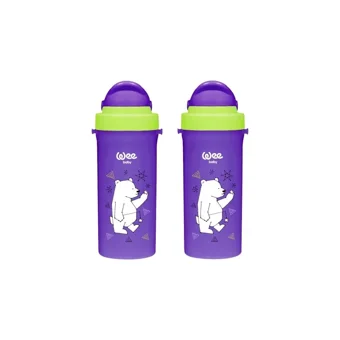 Wee Baby Pipetli Akıtmaz Kulpsuz 6+ Ay 300 ml Alıştırma Bardağı Mor