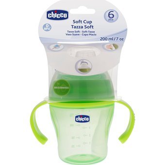 Chicco Akıtmaz Kulpsuz 6+ Ay 200 ml Alıştırma Bardağı Yeşil