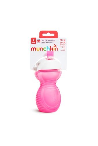 Munchkin Pipetli Akıtmaz Kulpsuz 266 ml Alıştırma Bardağı Pembe