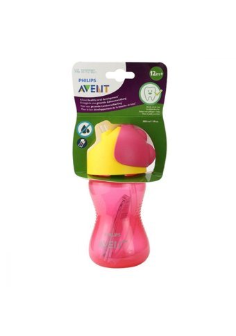 Philips Avent SCF798/02 Pipetli Akıtmaz Kulpsuz 12+ Ay 300 ml Alıştırma Bardağı Pembe