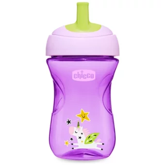 Chicco Pipetli Akıtmaz Kulplu 12+ Ay 266 ml Alıştırma Bardağı Pembe