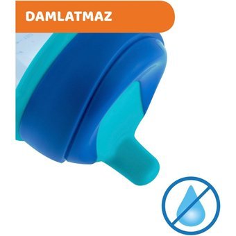 Chicco Akıtmaz Kulplu 6+ Ay 200 ml Alıştırma Bardağı Yeşil-Mavi