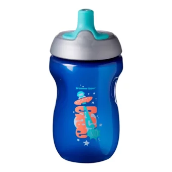 Tommee Tippee Pipetli Akıtmaz Kulpsuz 12+ Ay 300 ml Alıştırma Bardağı Lacivert