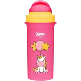 Wee Baby 896 Pipetli Akıtmaz Kulpsuz 6+ Ay 300 ml Alıştırma Bardağı Fuşya