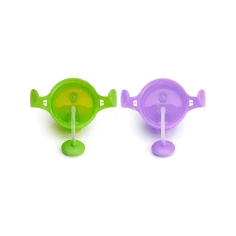 Munchkin Pipetli Akıtmaz Kulplu 6+ Ay 207 ml Alıştırma Bardağı Yeşil-Mor