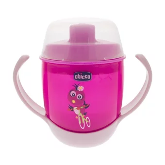 Chicco Akıtmaz Kulplu 12+ Ay 180 ml Alıştırma Bardağı Pembe