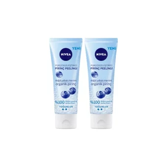 Nivea Pirinç Siyah Nokta Karşıtı Leke Giderici Sıkılaştırıcı Jel Maske Yüz Peelingi 2x75 ml