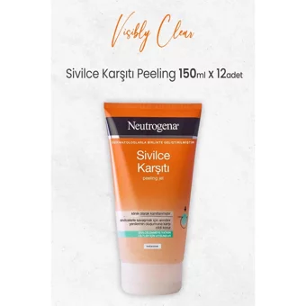 Neutrogena Visibly Clear Leke Giderici Sıkılaştırıcı Jel Tüp Yüz Peelingi 12x150 ml