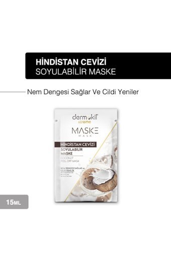 Dermokil Hindistan Cevizi Nemlendiricili Soyulabilir Jel Yüz Maskesi 15 ml