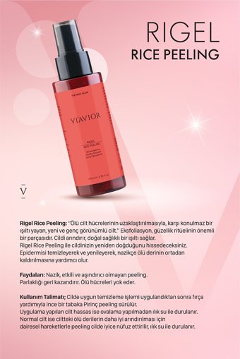 Viavior Pirinç Özlü Siyah Nokta Karşıtı Krem Maske Yüz Peelingi 100 ml