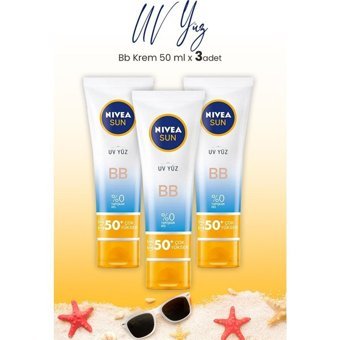 Nivea Sun Tüm Ciltler İçin Suya Dayanıklı Sivilce Yapmayan BB Krem 3 Adet