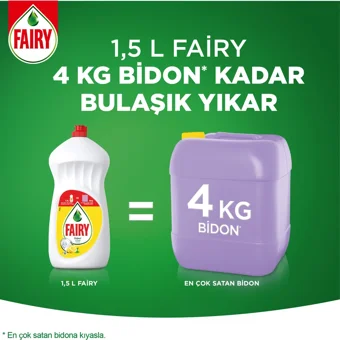 Fairy Yağ Kaldırma Limon Kokulu Sıvı El Bulaşık Deterjanı 4x1.35 lt