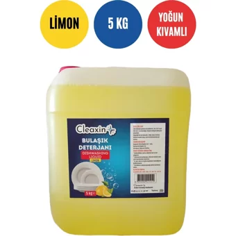 Cleaxin Limon Kokulu Sıvı El Bulaşık Deterjanı 5 lt