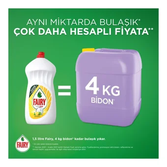 Fairy Ultra hızlı Limon Kokulu Sıvı El Bulaşık Deterjanı 650 ml