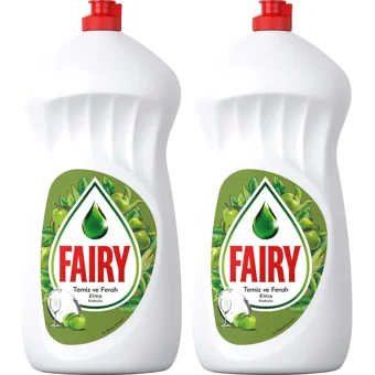 Fairy Temiz ve Ferah Elma Kokulu Sıvı El Bulaşık Deterjanı 2x1.35 lt