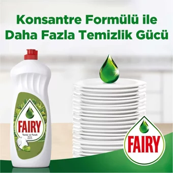 Fairy Temiz ve Ferah Elma Kokulu Sıvı El Bulaşık Deterjanı 2x1.5 lt