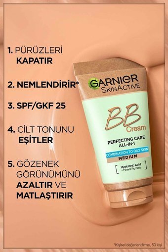 Garnier Karma-Yağlı Ciltler İçin BB Krem Orta Ton