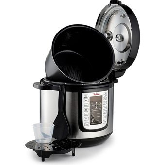 Tefal CY505E 1200 W Paslanmaz Çelik 6 lt Hazneli Zamanlayıcılı Çok Amaçlı Buharlı Pişirici Gri