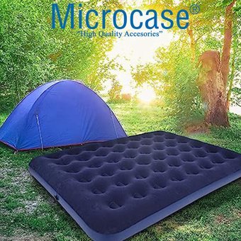 Microcase Kamp Tipi Tek Kişilik Şişme Yatak Lacivert
