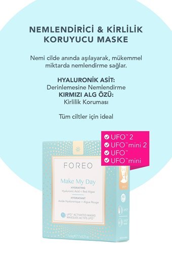 Foreo Make My Day Nemlendiricili Kağıt Yüz Maskesi 7 Adet