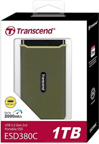 Transcend ESD380C 1 TB USB Type C USB 3.2 Taşınabilir SSD Yeşil