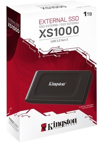 Kingston XS1000 SXS1000 1 TB USB Type C USB 3.2 Gen 2 Taşınabilir SSD Siyah