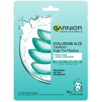 Garnier Hyaluronik Aloe Veralı Nemlendiricili Kağıt Yüz Maskesi