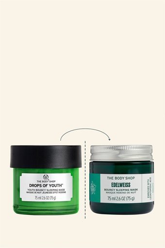 The Body Shop Edelweiss Bouncy Nemlendiricili Krem Yüz Maskesi