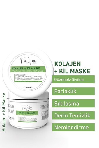 For You Gold Collagen Killi Nemlendiricili Krem Yüz Maskesi 100 ml