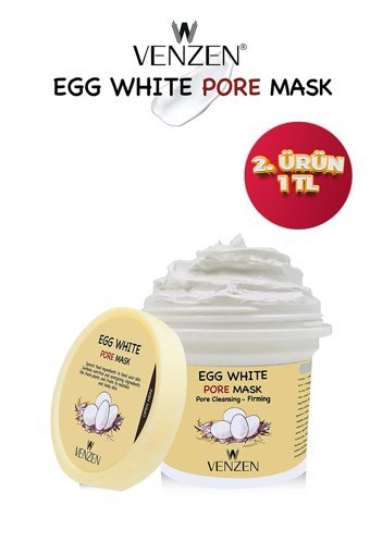 Venzen Egg White Krem Yüz Maskesi 125 gr