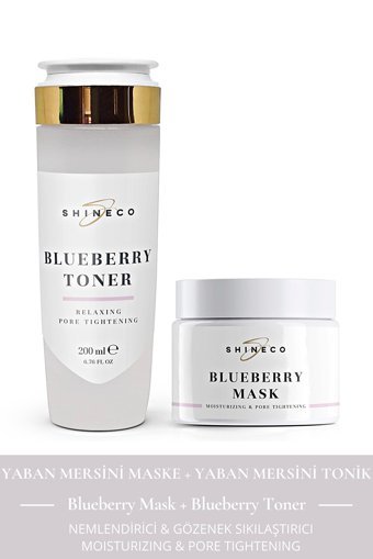 Shineco Blueberry Mask-Blueberry Toner Nemlendiricili Krem Yüz Maskesi 50 ml