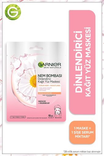 Garnier Nemlendiricili Soyulabilir Kağıt Yüz Maskesi 5 Adet