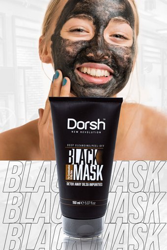 Dorsh Black Mask Killi Nemlendiricili Soyulabilir Jel Yüz Maskesi 150 ml