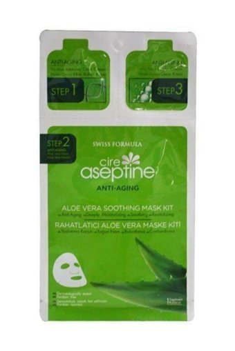 Cire Aseptine Anti Aging Aloe Veralı Nemlendiricili Kağıt Yüz Maskesi