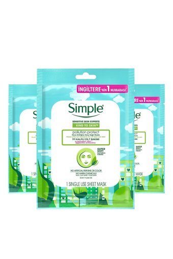 Simple Kind To Skin Kağıt Yüz Maskesi 3x21 ml