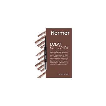 Flormar No:02 Asansörlü Çift Taraflı Fırçalı Kalın Uçlu Suya Dayanıklı Kaş Kalemi Koyu Kahverengi