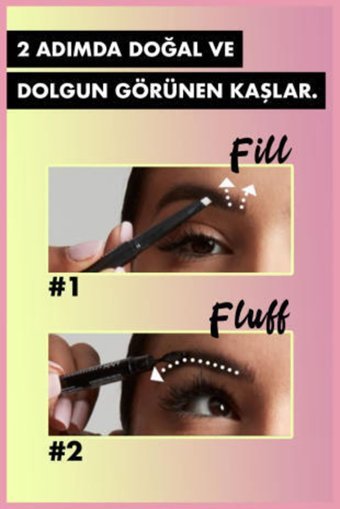 Nyx Professional Makeup Fill & Fluff Asansörlü Çift Taraflı İnce Uçlu Kaş Kalemi Kahverengi