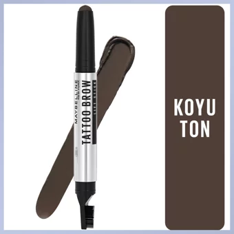 Maybelline New York Brow Lift Stick 04 Deep Brow Asansörlü Çift Taraflı Fırçalı Kalın Uçlu Kaş Kalemi Kahverengi