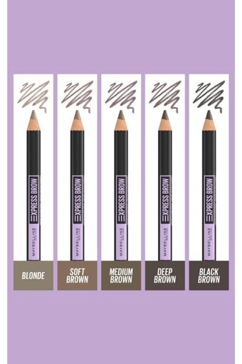 Maybelline New York Express Brow Shaping Fırçalı Kalın Uçlu Kaş Kalemi Kahverengi