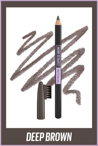 Maybelline New York Express Brow Shaping Pencil Fırçalı Kalın Uçlu Kaş Kalemi Kahverengi