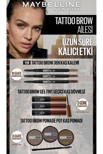 Maybelline New York 02 Blonde Çift Taraflı Fırçalı Kalın Uçlu Kaş Kalemi Sarı