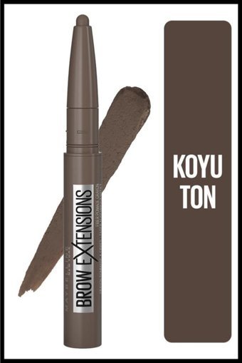 Maybelline New York Brow Extensions Kaş Kalemi Asansörlü Kalın Uçlu Kaş Kalemi Kahverengi