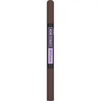 Maybelline Satin Duo No:03 Asansörlü Çift Taraflı Fırçalı İnce Uçlu Suya Dayanıklı Kaş Kalemi Koyu Kahverengi