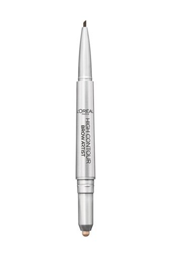 L'Oreal Paris Brow Artist High Contour 107 Cool Brown Asansörlü Çift Taraflı İnce Uçlu Suya Dayanıklı Kaş Kalemi Kahverengi